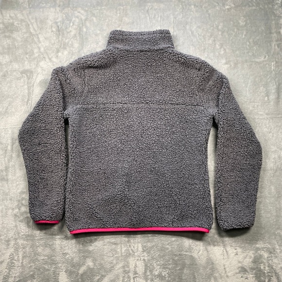 Columbia Mountainside Sherpa Fleece Jacket Womens Gray Pink Full Zip Size M - Picture 2 of 12